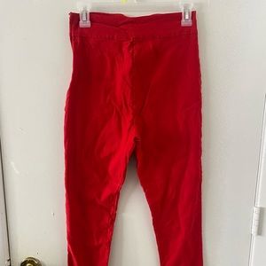 Unique Vintage Red Rizzo Cigarette Pants Medium (6-8)